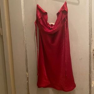 Fashion Nova red slip dress